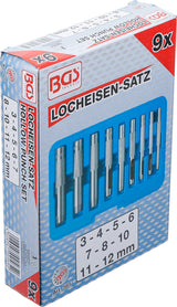 HOLE PUNCHES SET | 3 - 12 MM | 9 PCS. (565)