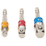 ADAPTER SET | 6.3 MM (1/4") BIT | 6.3 MM (1/4") / 10 MM (3/8") / 12.5 MM (1/2") | 3 PCS. (AMY-1703)