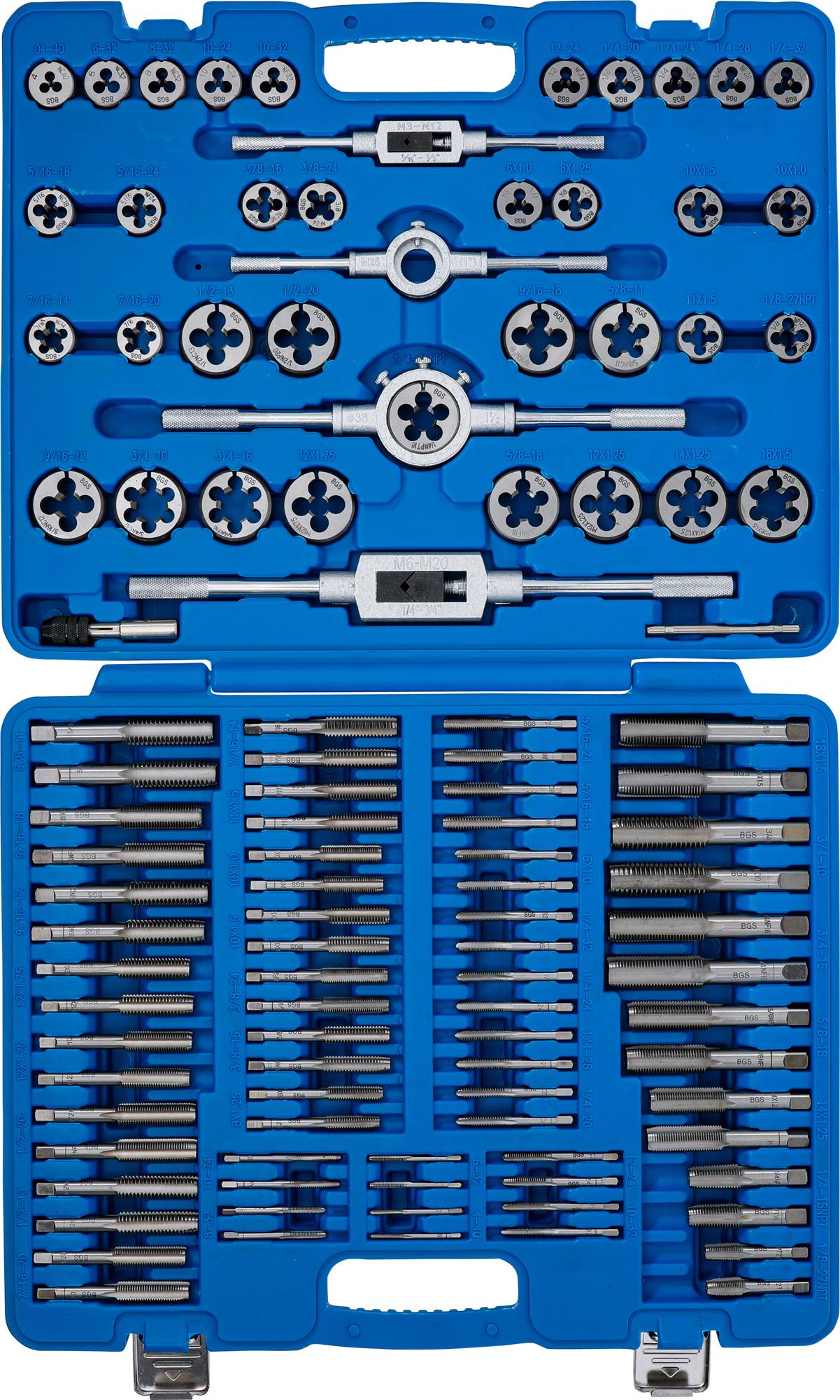 TAP AND DIE SET | METRIC / INCH SIZES | 110 PCS. (900)