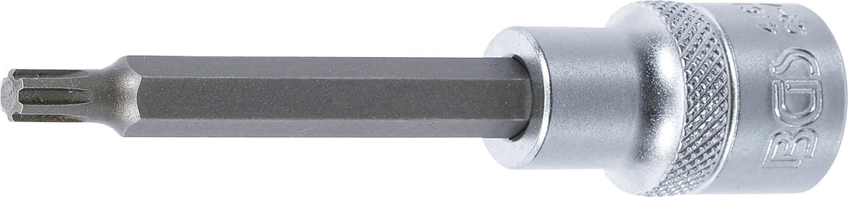 BIT SOCKET | LENGTH 100 MM | 12.5 MM (1/2") DRIVE | SPLINE (FOR RIBE) | M6 (4161)