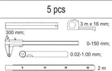 MEASURING TOOLS, 5PCS SET (YT-55474)