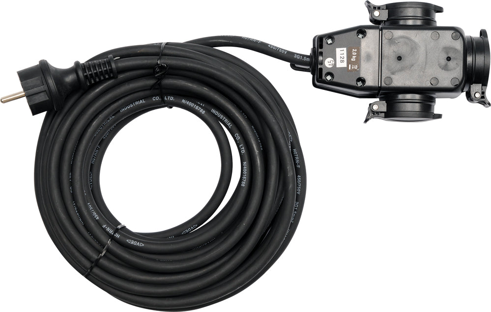 3WAY EXT.CORD IN RUBBER PROTECT. 20M (YT-81162)