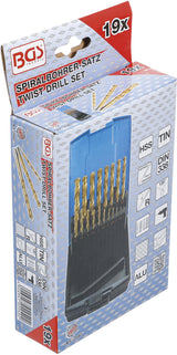 TWIST DRILL | HSS G | TITANIUM NITRATED | 1 - 10 MM | 19 PCS. (2040)