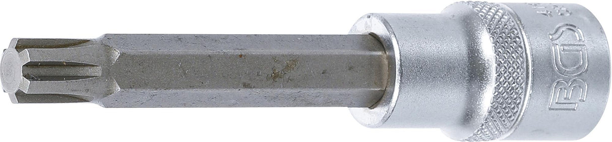 BIT SOCKET | LENGTH 100 MM | 12.5 MM (1/2") DRIVE | SPLINE (FOR RIBE) | M10 (4165)