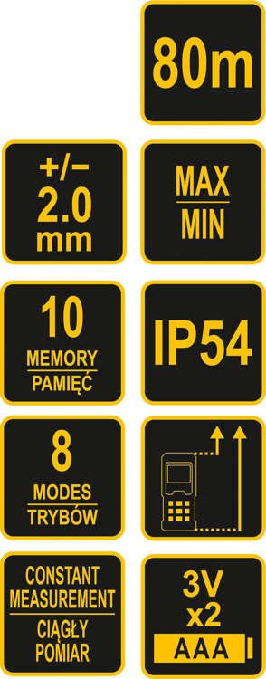 LASER DISTANCE METER 80 M (81794)