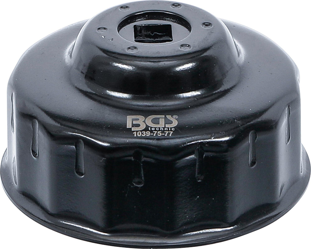 OIL FILTER WRENCH | 15-POINT | Ø 75 - 77 MM | FOR AUDI, FORD, ISUZU, MERCEDES-BENZ, OPEL / VAUXHALL, VW (1039-75-77)