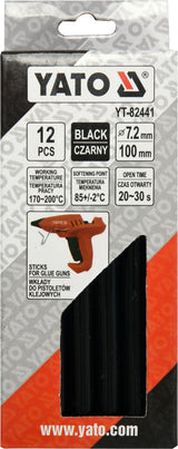 12 PCS SET GLUE STICKS 7,2X100MM BLACK (YT-82441)