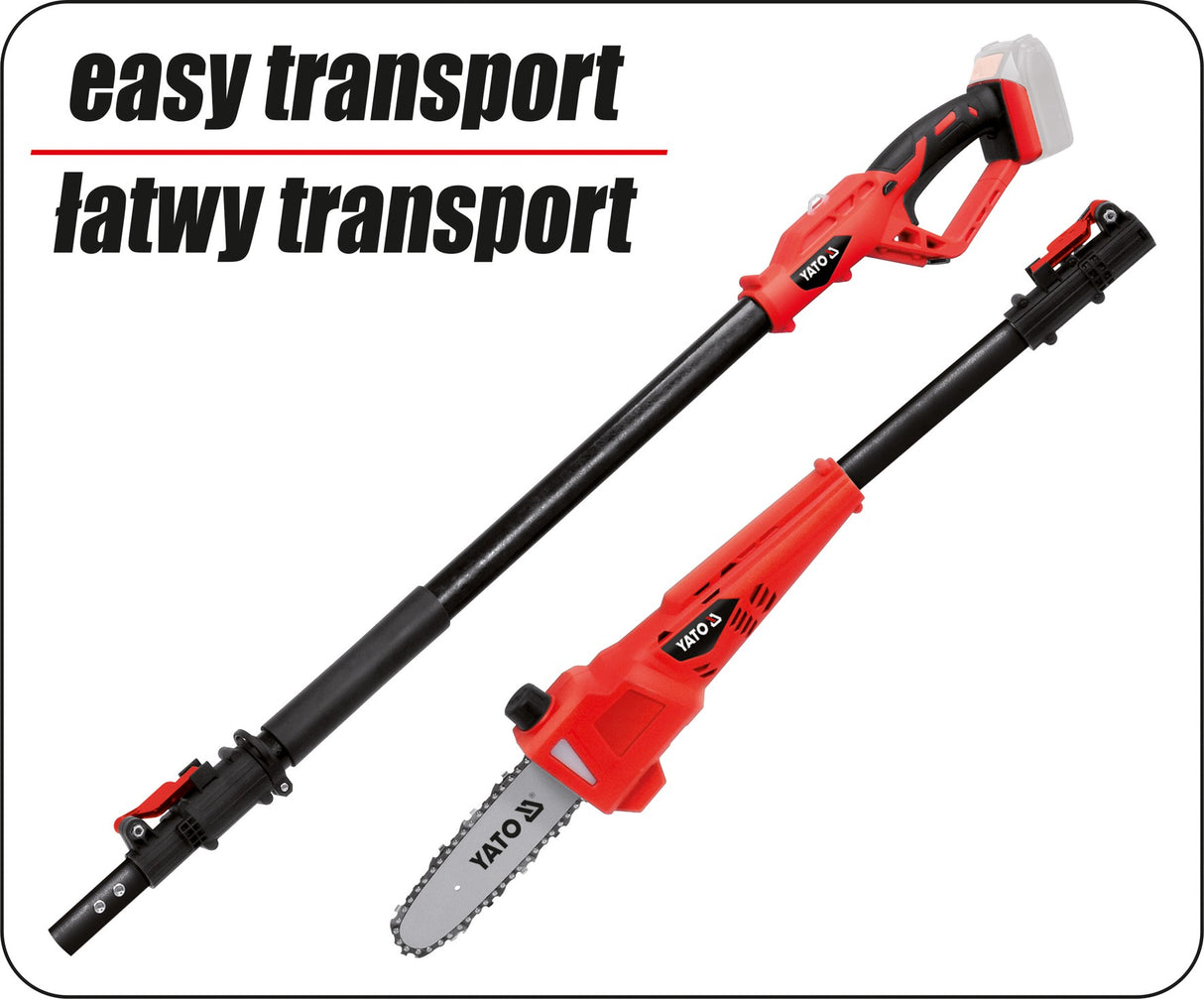 TELESCOPIC CHAIN SAW 18V 8'' - BODY (YT-82837)