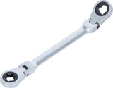 DOUBLE RATCHET RING SPANNER | ADJUSTABLE | WITH E-TYPE RING HEADS | E20 X E24 (71028-20X24)