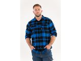 FLANNEL SHIRT BLUE S. 2XL (YT-78810)