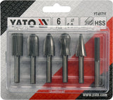 SET OF 6PCS ROTARY FILES FOR METAL (YT-61711)