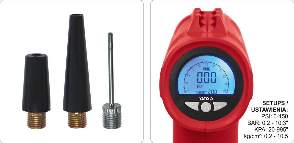 RECHARGEABLE AIR COMPRESSOR 120W,25L/MIN (YT-82950)