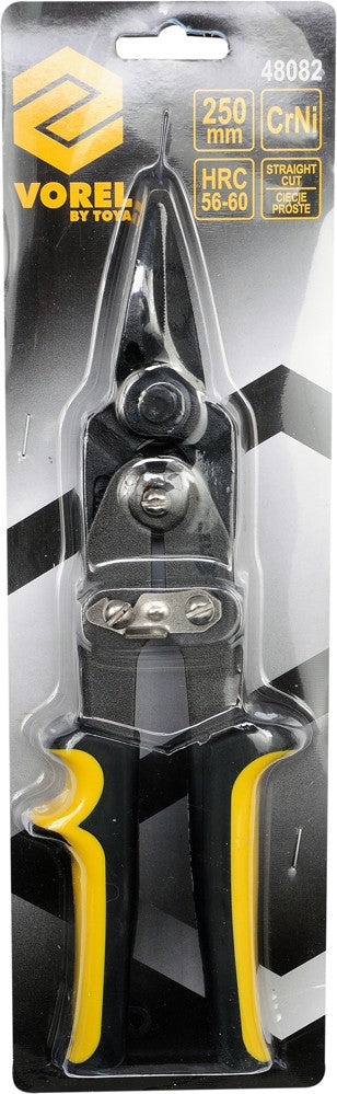 TIN SNIPS STRAIGHT CR-NI 2-COLOUR HANDLE (48082)