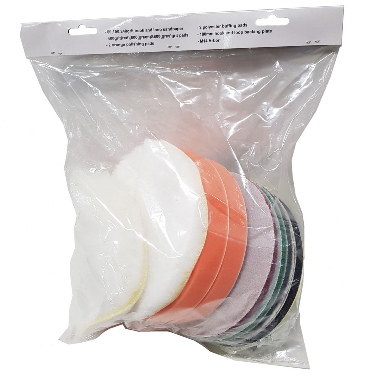 POLISHING AND GRINDING PAD SET | Ø 180 MM | 12 PCS. (BK1003)