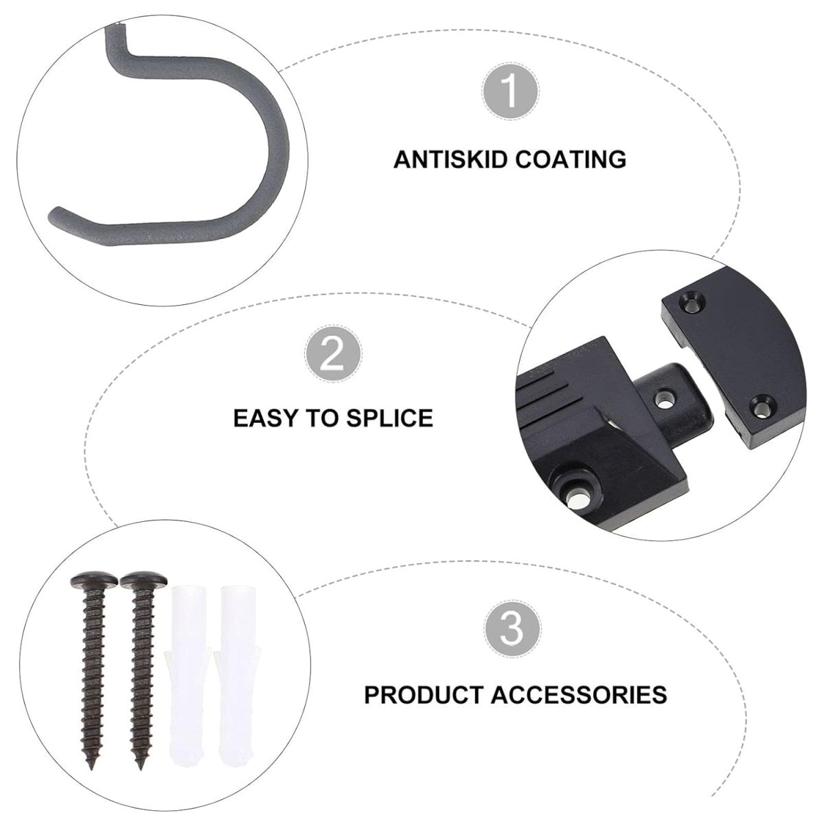 WALL-MOUNT TOOL HOLDERS (WITHOUT TOOLS) | 20 HOOKS | 4 PCS. X 40 CM | 160 CM (TH64)