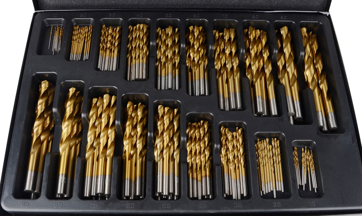 DRILL BIT SET HSS | TITANIUM NITRIDE | 1 - 10 MM | 170 PCS. (1994V)