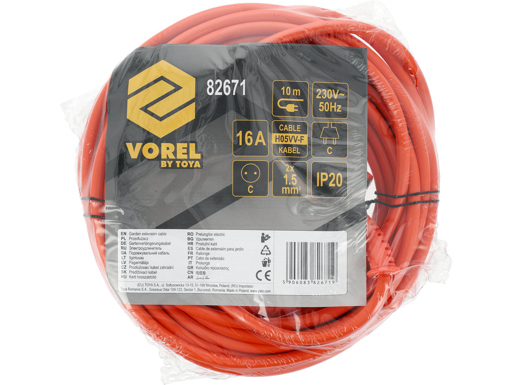 GARDEN EXTENSION CABLE 10M /ORANGE/ (82671)