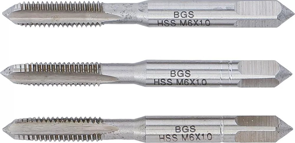 TAP SET | STARTER, PLUG, BOTTOMING TAP | HSS-G | M6 X 1.0 | 3 PCS. (933)