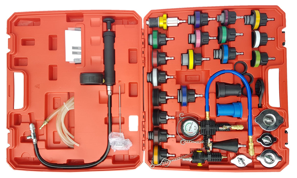 RADIATOR PRESSURE AND COOLING SYSTEM TESTER | 34 PCS. (PT34)