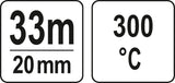 HEAT RESISTANT TAPE 20MM 300C (YT-82542)