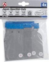 JAPAN SCRAPER SET | SPRING STEEL | 50 / 80 / 100 / 120 MM | 4 PCS. (1636)