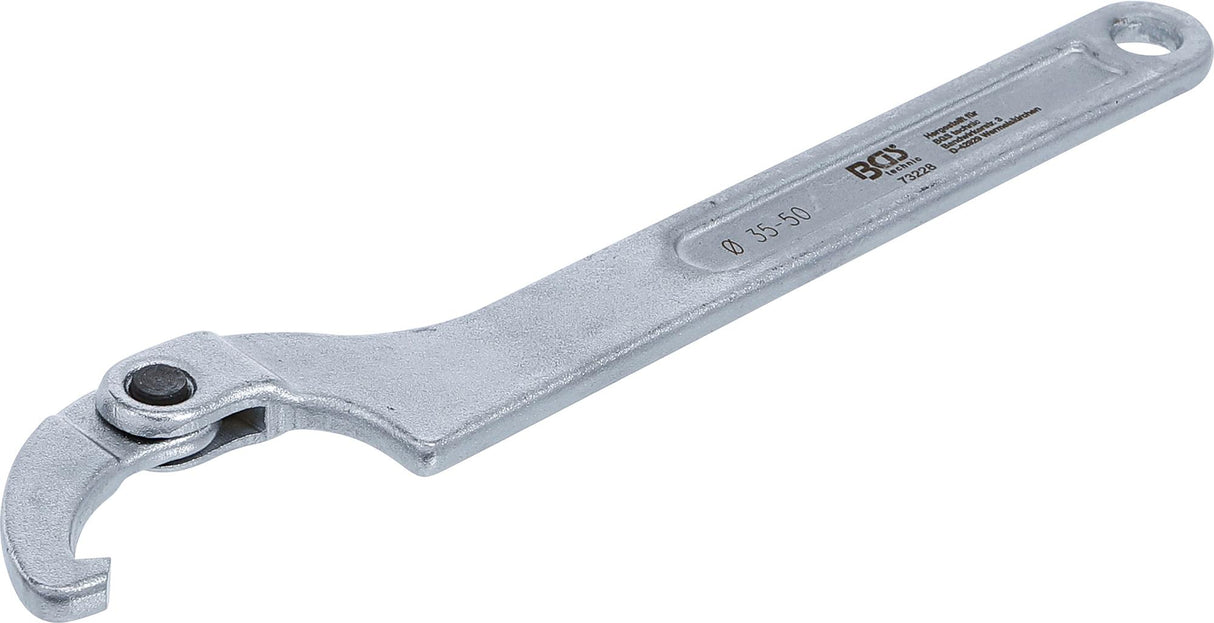 ADJUSTABLE HOOK WRENCH WITH NOSE | 35 - 50 MM (73228)