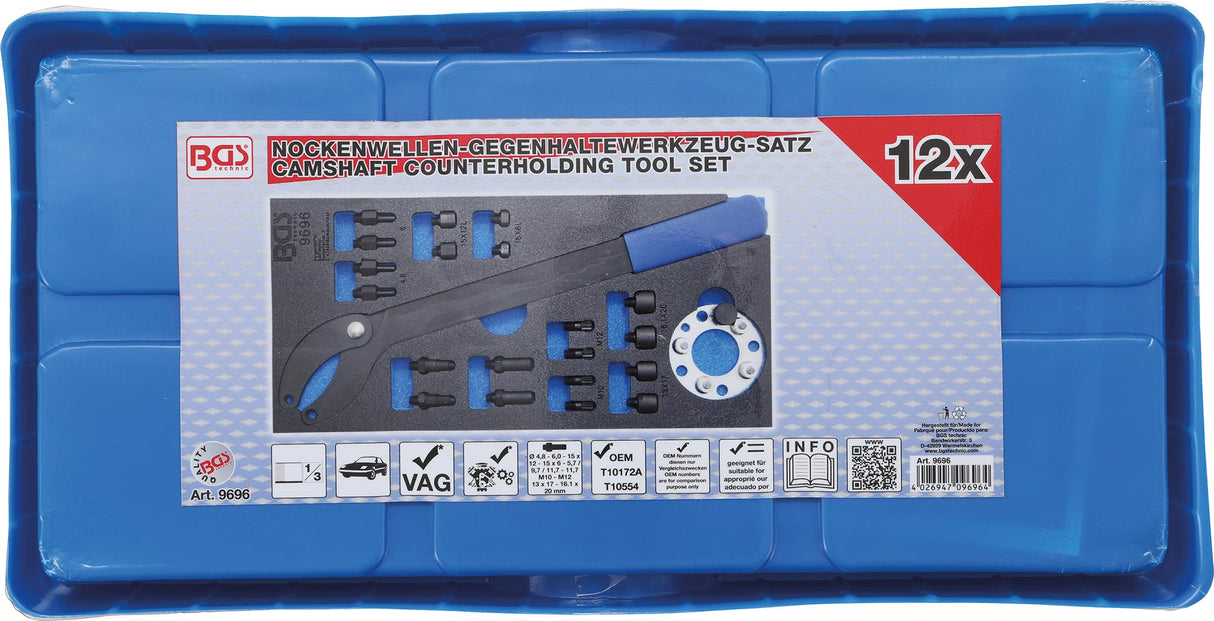 TOOL TRAY 1/3: CAMSHAFT COUNTERHOLDING TOOL SET | FOR VAG (9696)
