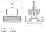 ADAPTOR NO. 23 FOR BGS 8027, 8098 | FOR VAG (8027-23)