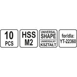 SPARE BLADES FOR DEBURRING TOOL SET 10PC (YT-22361)