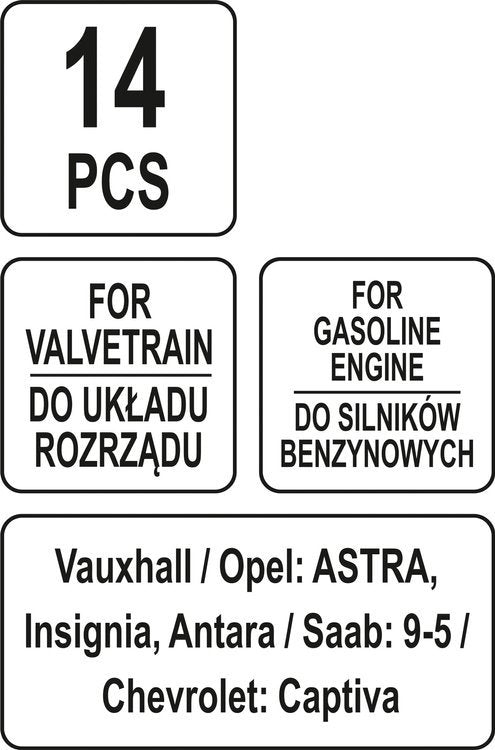 ENGINE TIMING TOOL SET OPEL (YT-06027)