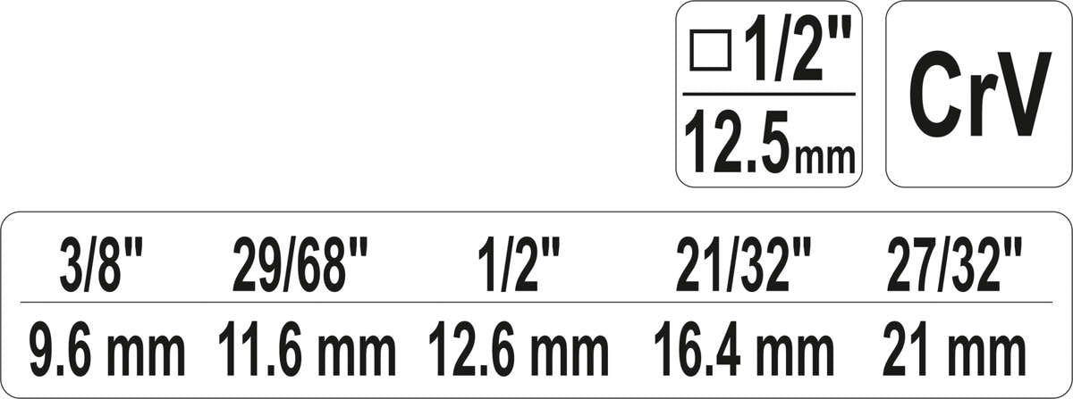 STEP WRENCH 1/2" (YT-03316)