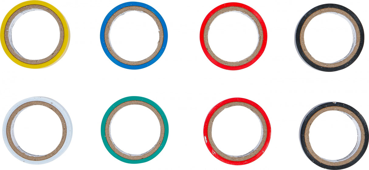 SET OF COLORED INSULATION TAPES 18 MM X 3 M | 8 PCS (80838)