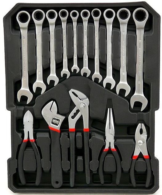 TOOL SET IN ALUMINUM CASE | RATCHETING WRENCHES | WITH WHEELS | 188 PCS. (SK58288)