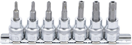 Puristettujen ruuvikärkien sarja | 10 mm (3/8") | T-Star reiällä (Torx) T15 - T50 | 7 kpl (9341)
