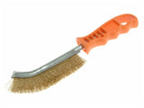 STEEL BRUSH COATED WITH BRASS WITH PLASTIC HANDLE (ESEN-7265)