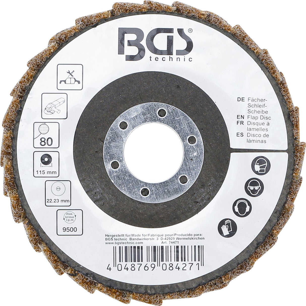 FLAP DISC | NON-WOVEN | Ø 115 MM | GRAIN SIZE 80 (74471B)