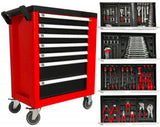 TOOL CABINET ON CASTERS | 7 DRAWERS | 1 SIDE DOOR | WITH TOOLS (H7006)