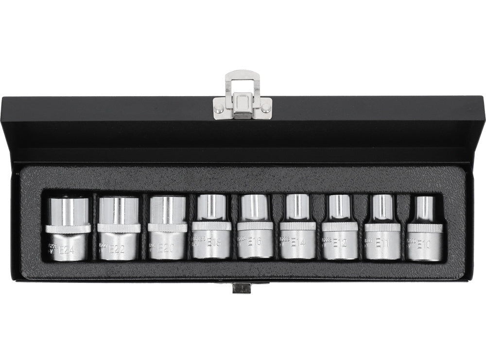 TORX SOCKET SET E10-E24 9PCS (YT-0521)