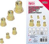 RIVET NUTS ASSORTMENT | GALVANIZED STEEL | 150 PCS. (14126)