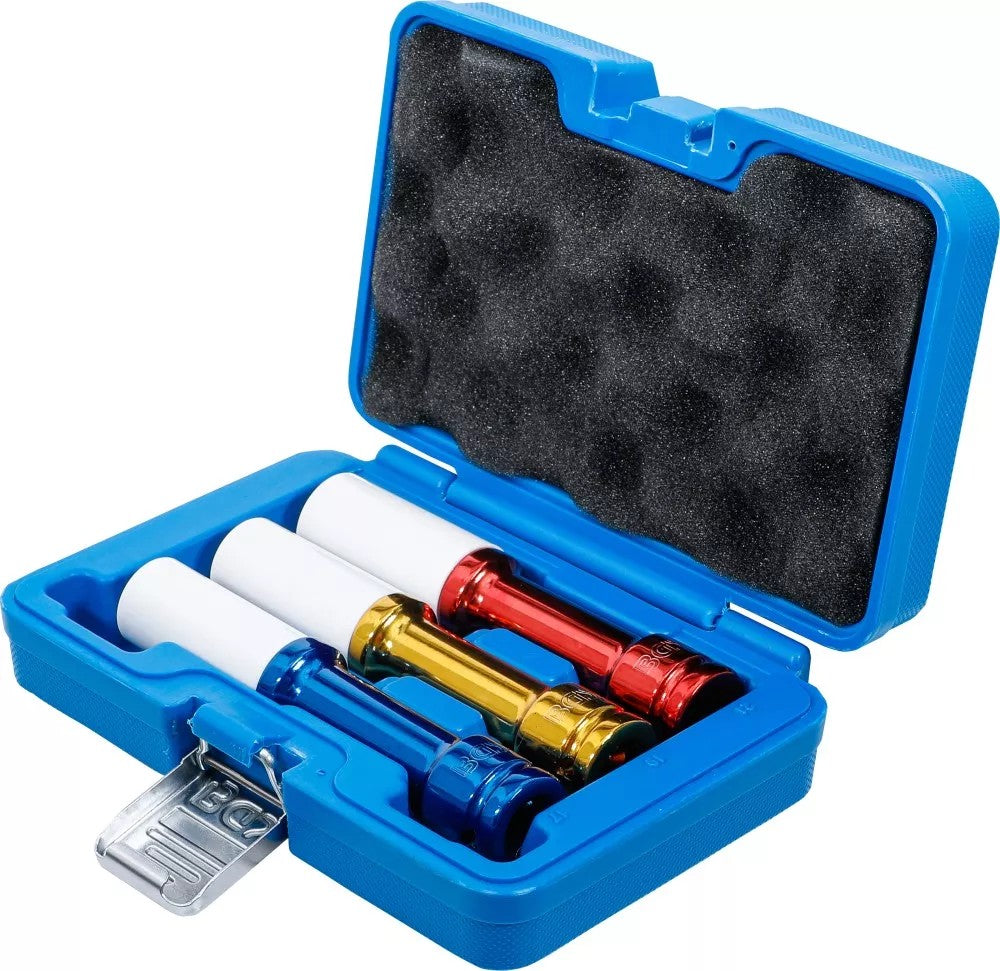 PROTECTIVE IMPACT SOCKET SET | 12.5 MM (1/2") DRIVE | 150 MM DEEP | 17 / 19 / 21 MM | 3 PCS. (7100)