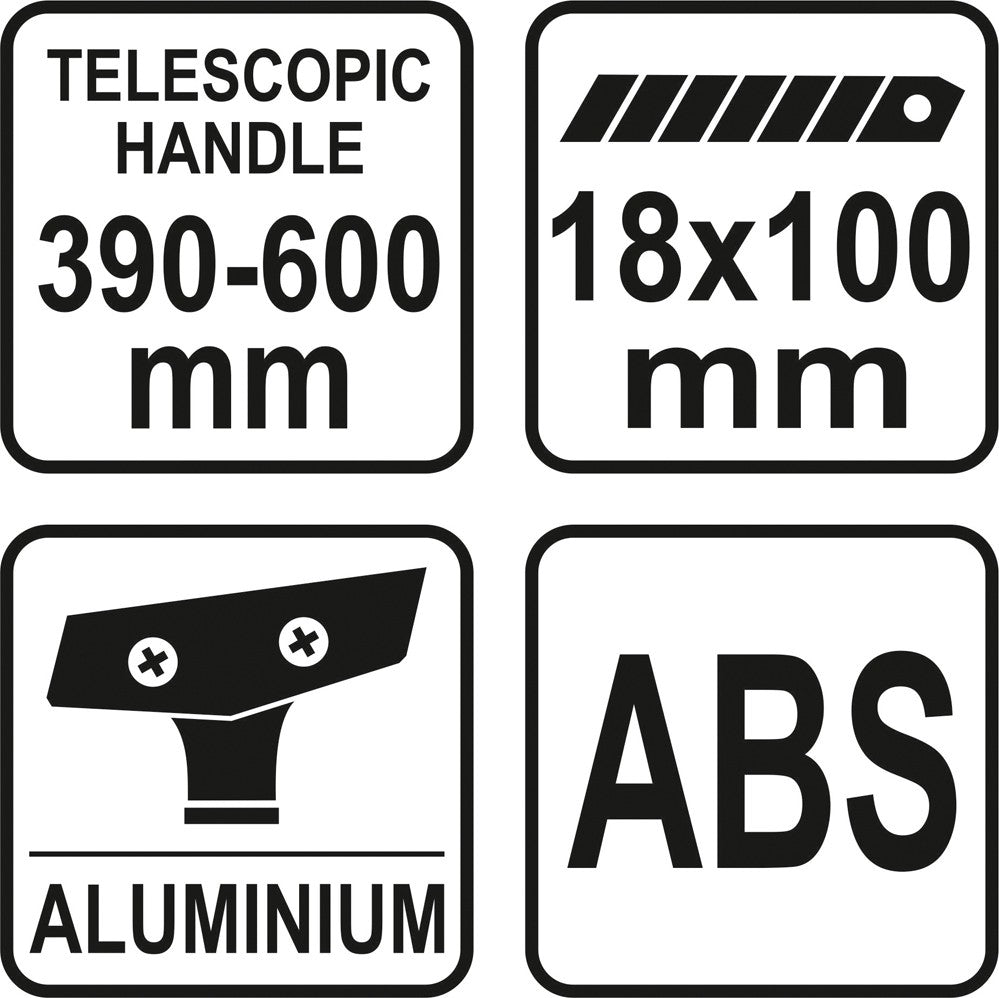 WINDOW SCRAPER 390-600MM (YT-7551)
