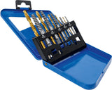 SCREW EXTRACTOR & LEFT CUTTING DRILL SET | HSS | TITANIUM NITRATED | 2 - 7.5 MM | 10 PCS. (6780)