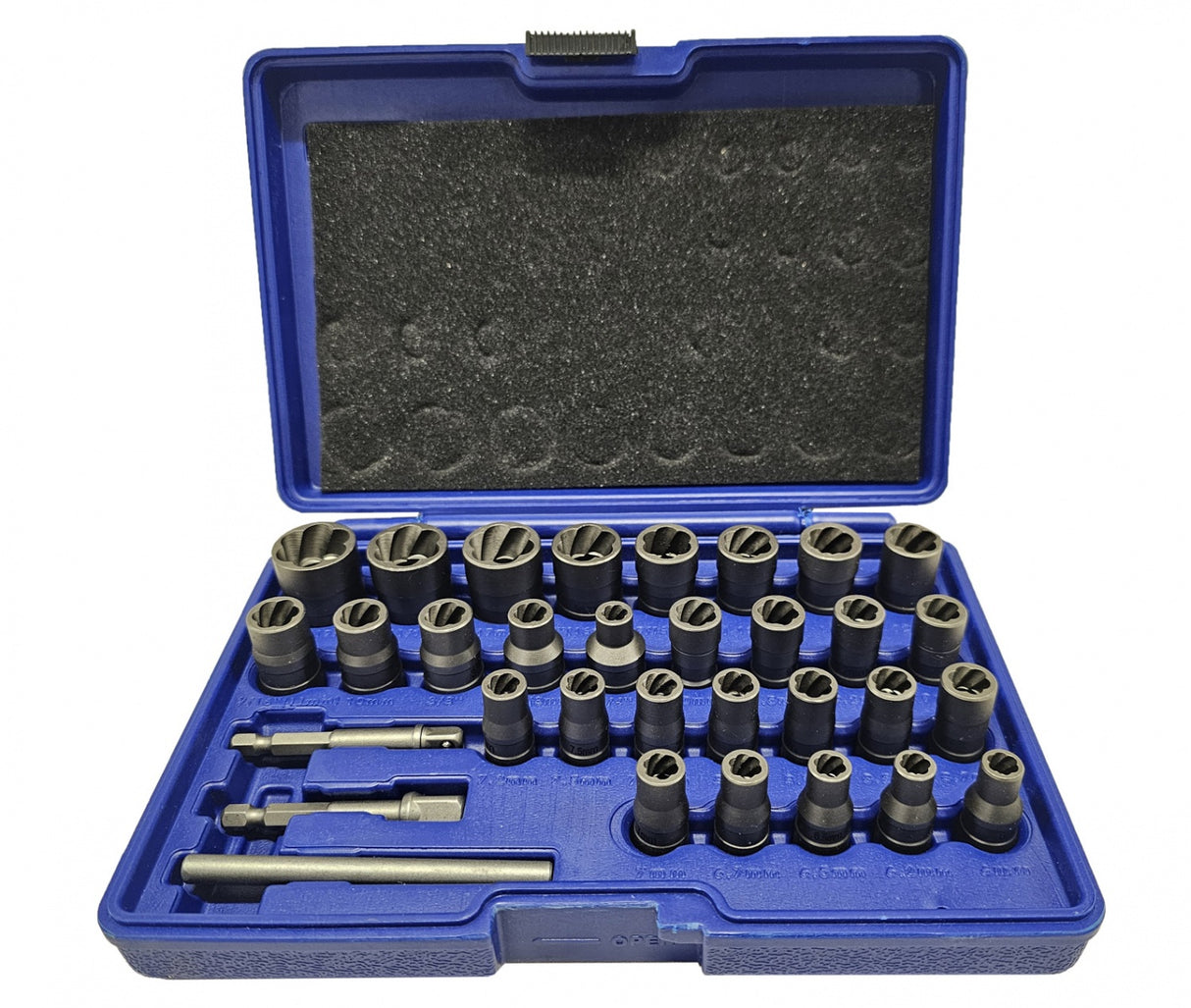 SPECIAL SOCKET SET / SCREW EXTRACTORS | 6.3 MM (1/4") / 10 MM (3/8") | 32 PCS. (SK201619)