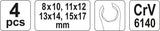 FLARE NUT WRENCH SET 4PCS (YT-0143)