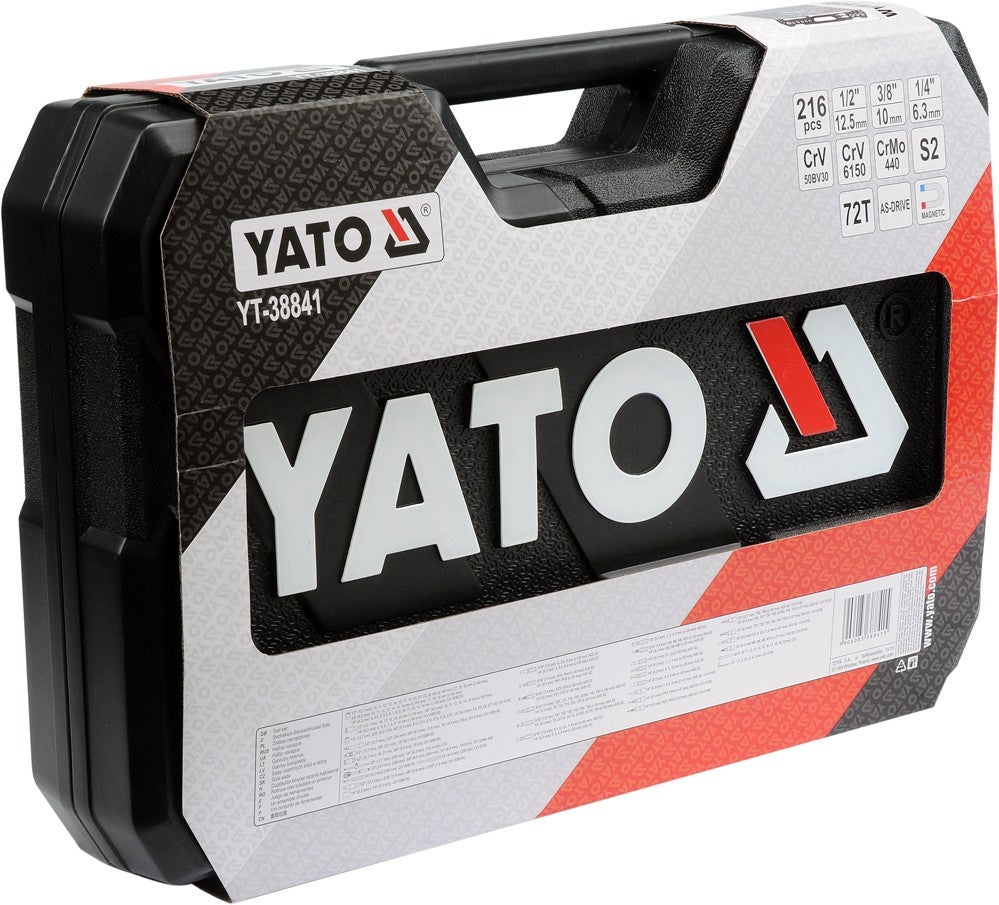 SOCKET SET 1/4", 3/8" & 1/2" 216PCS (YT-38841)