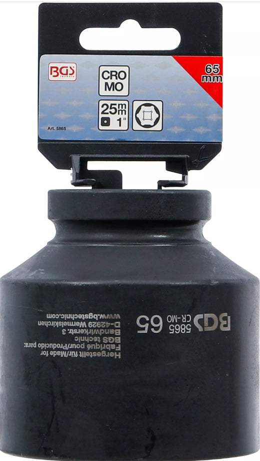 IMPACT SOCKET, HEXAGON | 25 MM (1") DRIVE | 65 MM (5865)