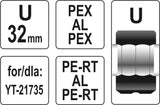 SPARE DIES FOR YT-21735 TYPE U 32MM (YT-21743)