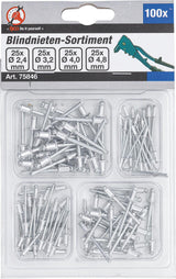 BLIND RIVETS ASSORTMENT | Ø 2.4 - 4.8 MM | 100 PCS. (75846)
