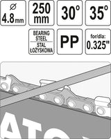 CHAIN SAW FILE WITH GUIDE 4.8MM (YT-85037)