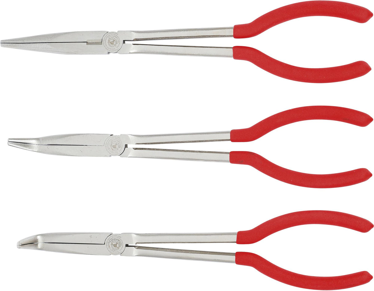 LONG NOSE PLIERS SET | STRAIGHT / BENT | 260 - 285 MM | 3 PCS. (415)